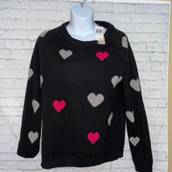 Philosophy nwt cashmere heart print sweater - Picture 6 of 9
